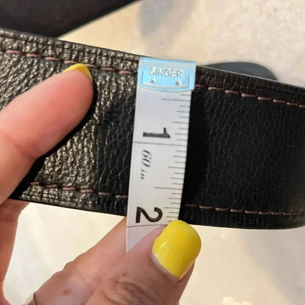 Fossil Womens Black Genuine Leather Belt 2